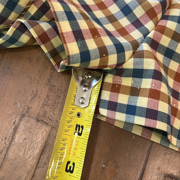 USA vintage checkered plaid zipper front shortalls Jon Jon’s - Picture 7 of 8